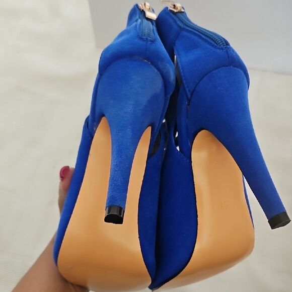 Eric Michael Blue Strappy Heels - Picture 12 of 15